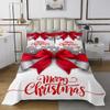 Merry Christmas Kids’ Bedding Set, 220 x 240 cm, Red Bow Print view 3