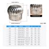 Rotating Stainless Steel Chimney Cap, Downdraft Protection, 300 mm view 4