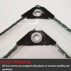 VagxTbs Transparent Waterproof PVC Cover with Grommets, 1 x 3 m view 4