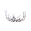 Healeved Elegant Bridal Crown, Silver-Tone Icicle Crystal Headpiece view 1