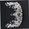 Healeved Elegant Bridal Crown, Silver-Tone Icicle Crystal Headpiece view 2