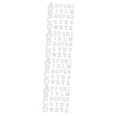 HOODANCOS 104-Piece Glitter Alphabet Patches, Self-Adhesive and Washable