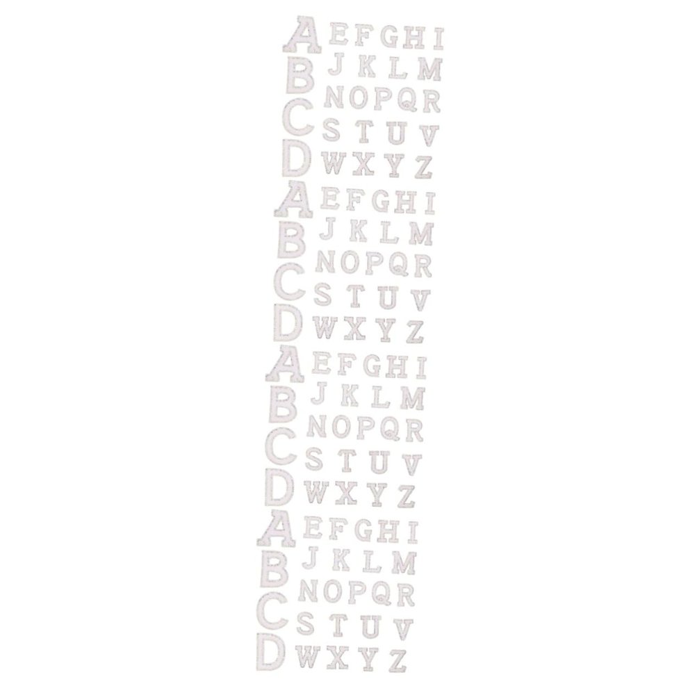 HOODANCOS 104-Piece Glitter Alphabet Patches, Self-Adhesive and Washable