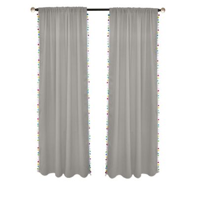 High-Quality Gray Blackout Curtains, 86.4 x 114.3 cm, with Tiebacks