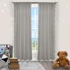 High-Quality Gray Blackout Curtains, 86.4 x 114.3 cm, with Tiebacks view 3