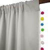 High-Quality Gray Blackout Curtains, 86.4 x 114.3 cm, with Tiebacks view 4