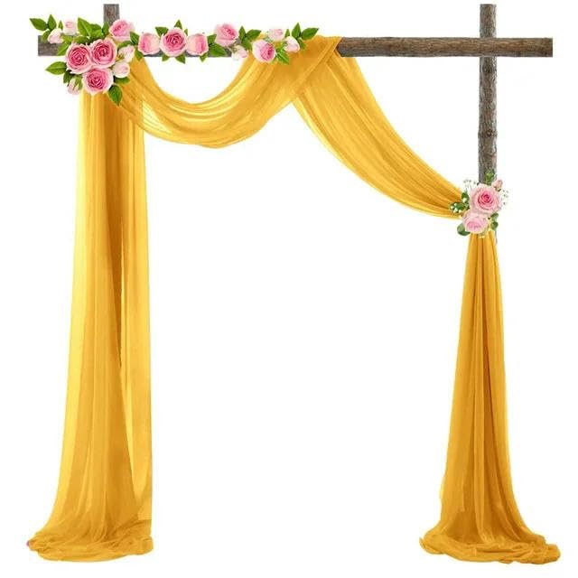 ROMDANTY 10-Meter Wedding Arch Draping Chiffon Fabric