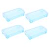 Sewroro Plastic Pencil Cases for Students and Children, 4 Pcs, Blue view 1