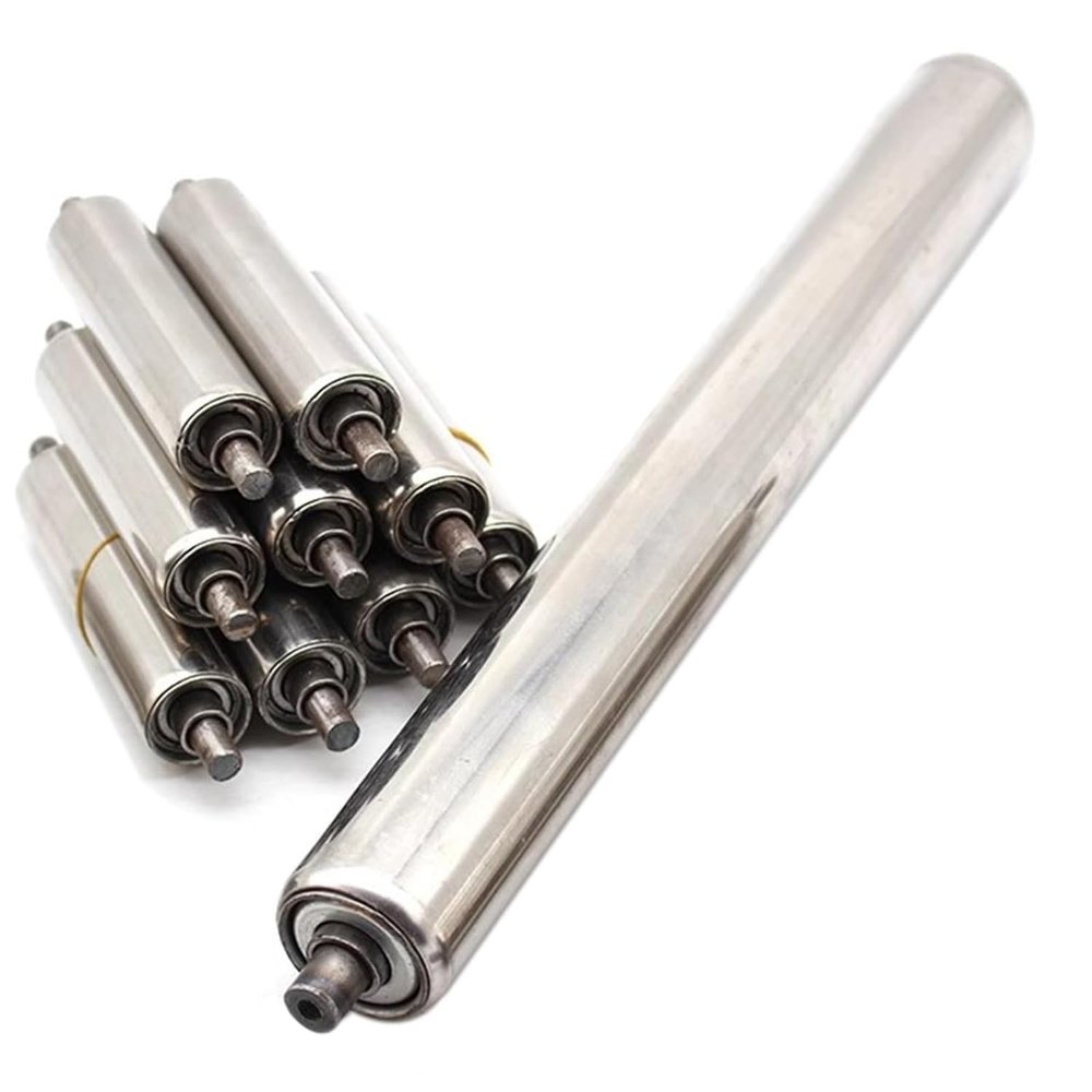 AVLLSO 2 in Stainless Steel Conveyor Roller for Gravity Conveyors, 18 in/457 mm, 10-Pack