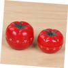Mechanical Kitchen Timer, Tomato-Shaped, Red, PP view 2