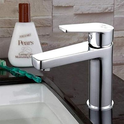 Modern Single-Handle Waterfall Kitchen Faucet, Deck-Mount, Chrome