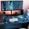 Desk Mat, Leather Mouse Pad with Non-Slip Suede, Multifunctional Office Desk Pad, 800 x 300 x 3 mm, Landscape Wolf M 7 view 2