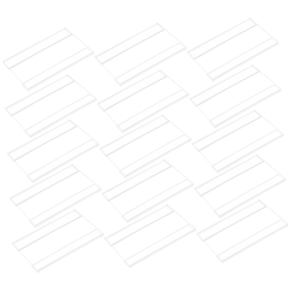 Sewroro 15-Piece Acrylic Price Tag Holders for Retail Shelves