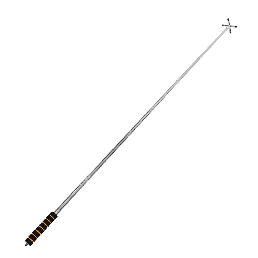 KITANDOVE Stainless Steel Billiard Cue Bridge Head with Orange Handle