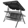 Lawn & Garden Outdoor Living Porch Swing with Canopy, Black view 1