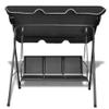 Lawn & Garden Outdoor Living Porch Swing with Canopy, Black view 2