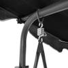 Lawn & Garden Outdoor Living Porch Swing with Canopy, Black view 4
