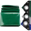 LDQBF Opaque, Tear-Resistant Tarpaulin, 1 x 16.5 m, 520 g/m² PVC-Coated Fabric, with Eyelets and Reinforced Corners, Green view 1