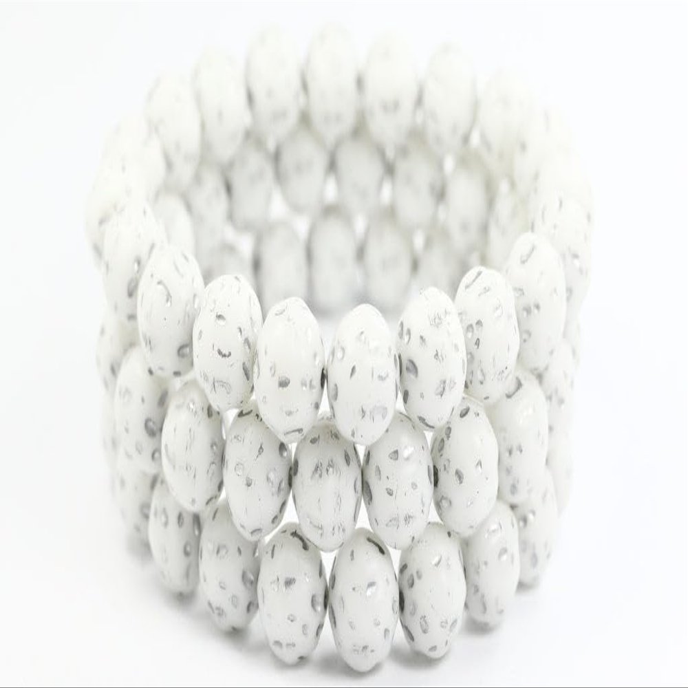 60 Round Pressed Glass Beads, Orange Fruit, White Silver Lined, 12 x 12 mm