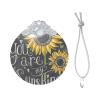 You Are My Sunshine Sunflower Printed Glass Christmas Tree Ornament view 2