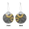 You Are My Sunshine Sunflower Printed Glass Christmas Tree Ornament view 3