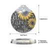 You Are My Sunshine Sunflower Printed Glass Christmas Tree Ornament view 4