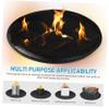 Round Black Silicone Grill Protection Mat, Heat-Resistant and Non-Slip view 3