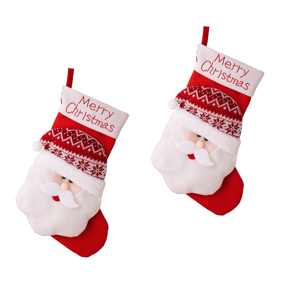 Fhkpsqkcn 2-Pack Knitted Christmas Stockings