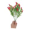 Artificial Vegetable Branch, Red Chili, 5 Pieces, PVC Foam, Realistic view 3