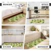 Vosery Kitchen Mats, 2-Piece Set, Green Leaves, Non-Slip and Washable view 3