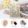 Bookends for Shelves, Heavy-Duty Book Holders with Botanical Engraving view 4
