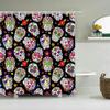 XHBYW Black Shower Curtain with Drop and Punk Skull Design, 80 × 180 cm / 180 × 200 cm view 1