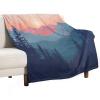 Romantic Flannel Throw Blanket with Mountain Sunrise, 40 x 50 in view 1