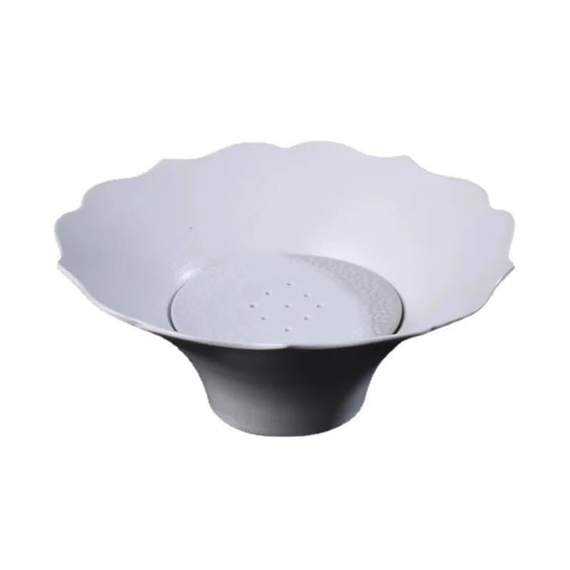 Stackable Flower-Shaped Ceramic Dinner Plate