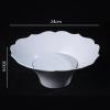Stackable Flower-Shaped Ceramic Dinner Plate view 2
