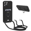 GoodcAcy Silicone Phone Case with Camera Cover and Lanyard for Realme 11 4G, Black view 1
