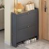 Modern Gray 3-Tier Shoe Cabinet, 70 cm Wide view 1