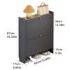 Modern Gray 3-Tier Shoe Cabinet, 70 cm Wide view 2