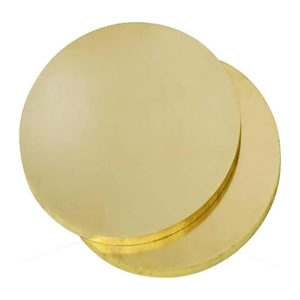 Round H62 Brass Sheet Discs, 0.8 mm, 1 mm, 1.5 mm, 2 mm Thick, 2 × 20 mm