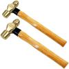 WEDO 2-Piece Brass Ball-Peen Hammer Set, 453 g + 680 g, Forged, Corrosion-Resistant, DIN Standard view 1