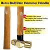 WEDO 2-Piece Brass Ball-Peen Hammer Set, 453 g + 680 g, Forged, Corrosion-Resistant, DIN Standard view 4