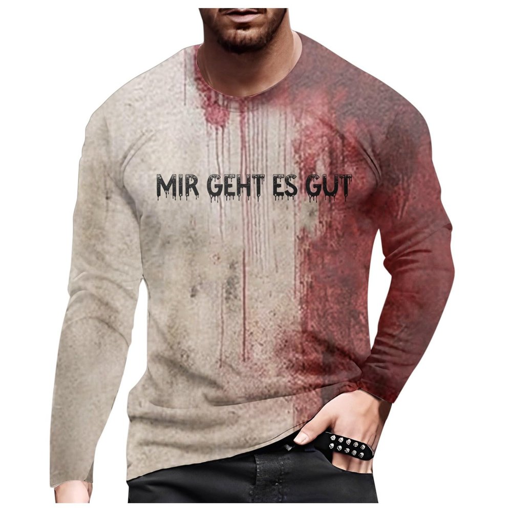 Problem Solved Halloween Men's Bloody Horror Graphic T-Shirt