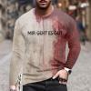 Problem Solved Halloween Men's Bloody Horror Graphic T-Shirt view 2