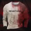 Problem Solved Halloween Men's Bloody Horror Graphic T-Shirt view 3
