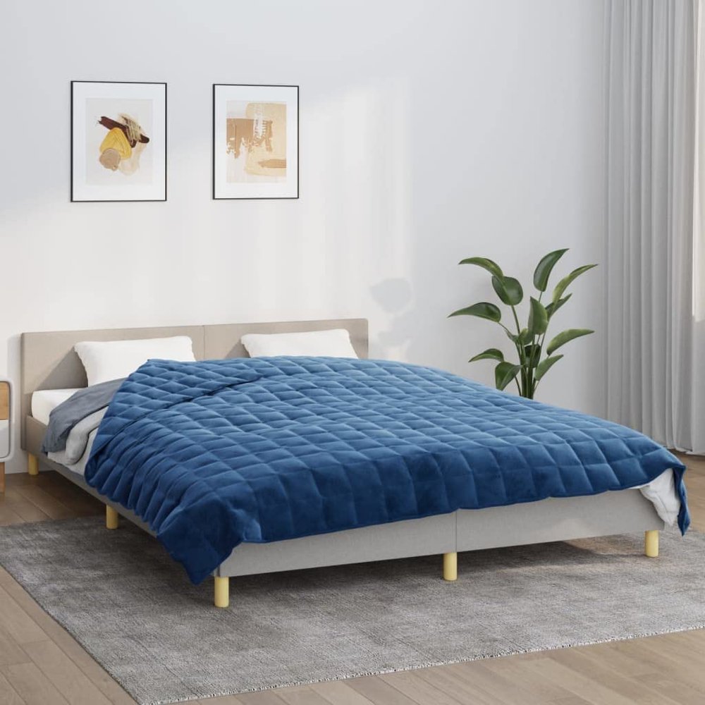 Sufrk Weighted Blanket, Blue, 220 x 240 cm, 11 kg