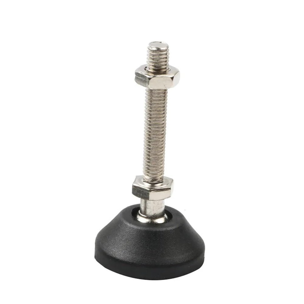 Aluminum Profile Hoof Joint Support with Foot Cup and Machine Screw, Fixed Nylon Foot Cup, D50 x M8 x 50 mm, M8 x 100 mm, M10 x 60 mm, M12 x 60 mm, M16 x 100 mm (M8 x 30)