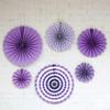 6-Piece Tissue Paper Lantern & Pom-Pom Set, Violet view 1