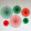 6-Piece Tissue Paper Lantern & Pom-Pom Set, Violet view 2