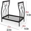 LXWKAI Outdoor Firewood Rack, Steel Log Holder with Carry Bag view 2