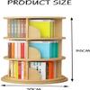 forestalk 3-Tier Rotating Bookcase, Yellow view 2